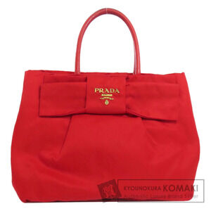 Prada Fiocco Bow Tote vibrant red prominent bow